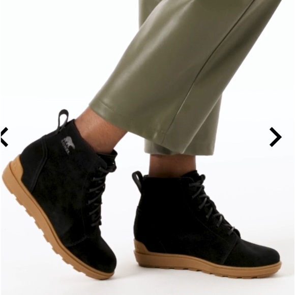 Sorel Shoes - WOMEN EVI II LACE BLACK BOOTIES